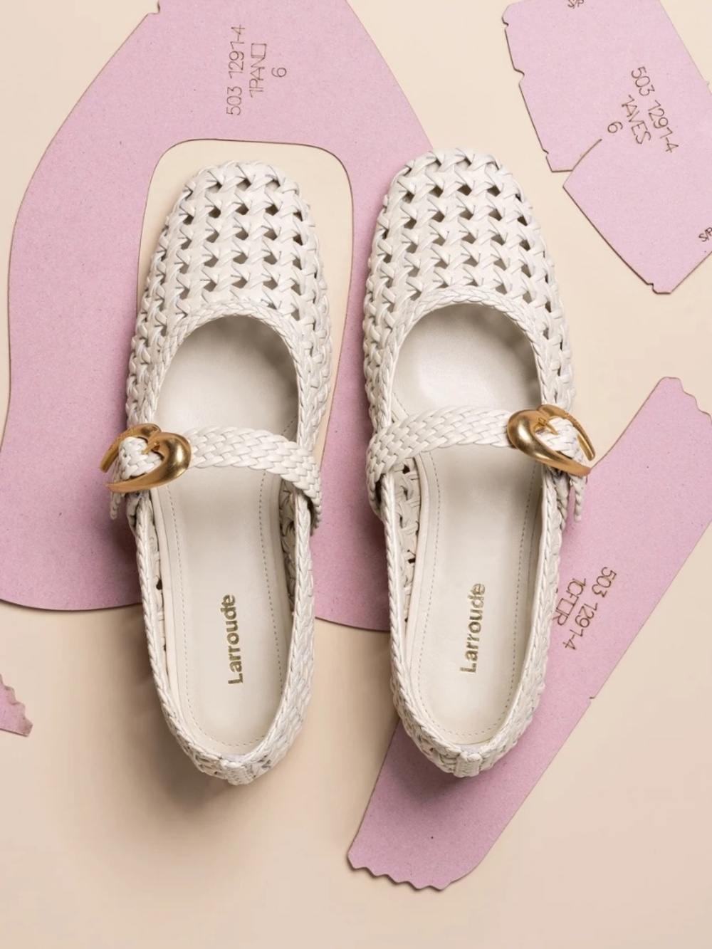Larroude Verona New Macrame In Ivory Leather - Picture 3 of 8